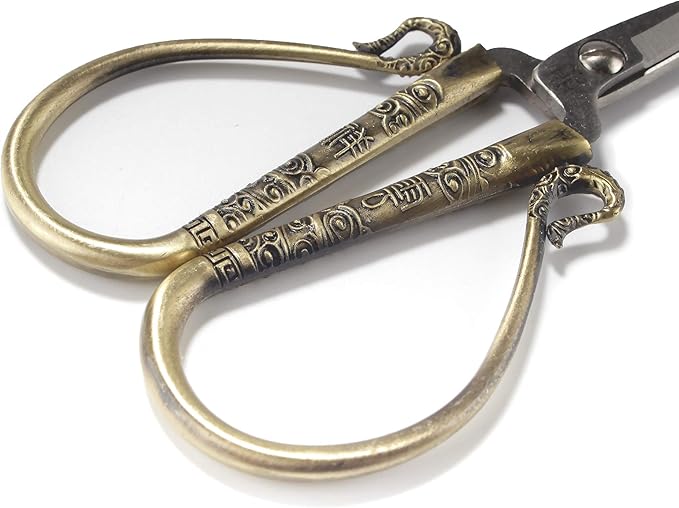 JubileeYarn Classic Chinese Small Embroidery Craft Scissors - Bronze - 1 Scissor