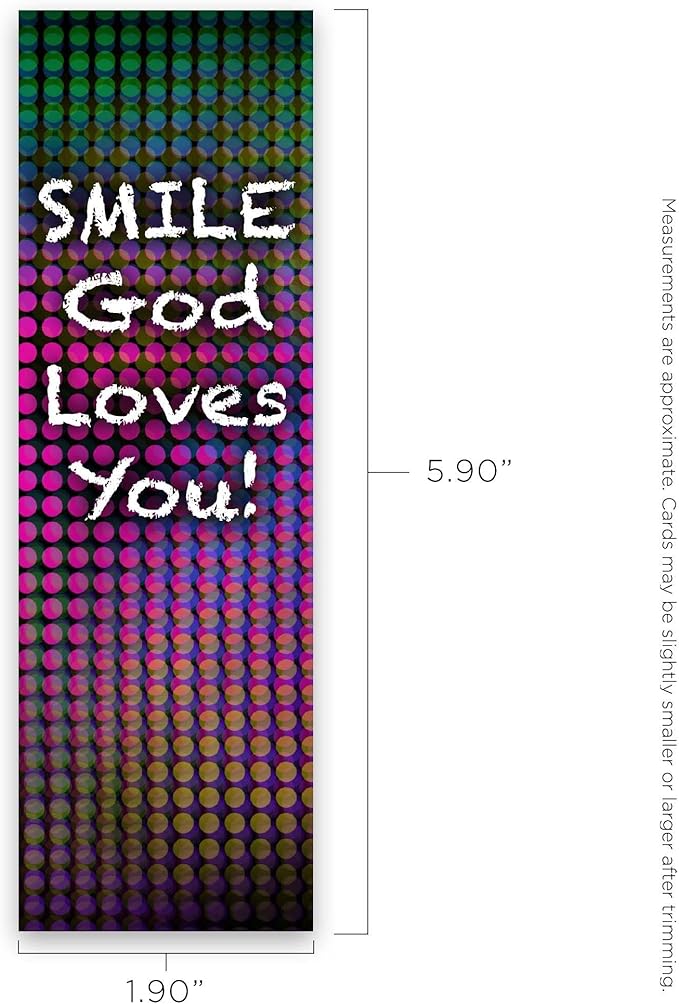 Children and Youth Bookmark, Smile God Loves You, John 16:27, Pack of 25, Handouts for Classroom, Sunday School, and Bible Study