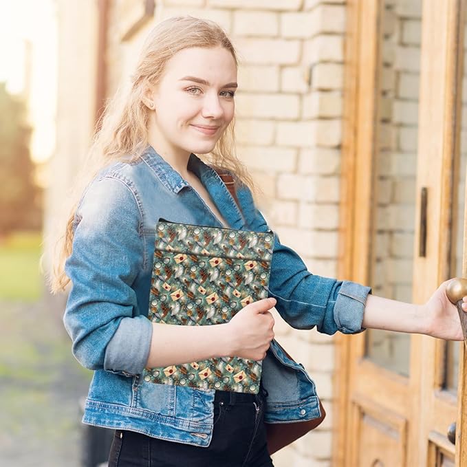 Magic Stuff Magic Owl Book Sleeve Book Cover Book Lovers Gifts Book Club Gifts Wizard Book Protector Book Gifts for Readers Women Magic Movie Fans Bibliophile Bookworm Aunt Graduation Birthday Gifts