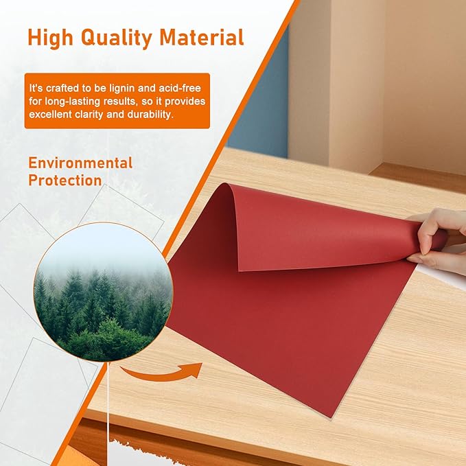 40 Sheets Dark Red Cardstock 8.5 x 11 Scrapbooking Paper, 200gsm/75lb Premium Construction Paper Card Stock for Making Cards, Wedding, School Crafting, Memus, Invitations