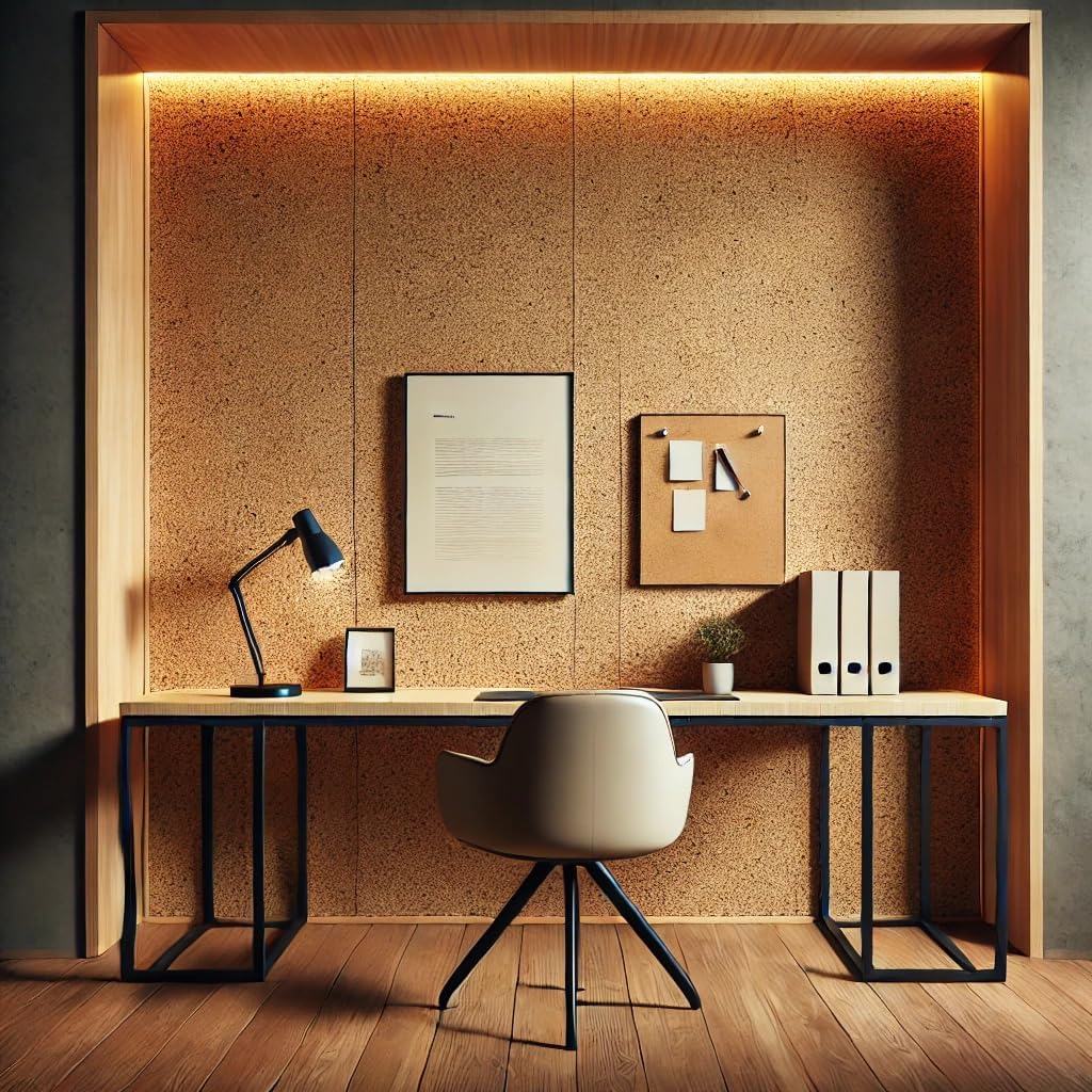 Manton Cork Premium Cork Sheet - 4' x 8' x 3/8", 100% Natural Facing Grade Material for Bulletin Boards, Decorative Photo and Message Push Pin Displays - Perfect for Home, School, and Office