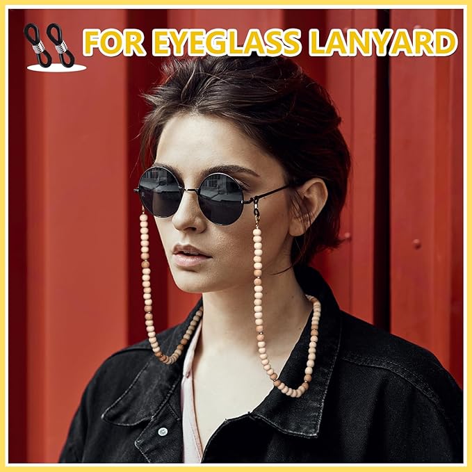 Teacher Lanyard with Id Holder, Cute Lanyards for Id Badges Keys, Retractable Natural Wooden Beaded Lanyard for Women, Gold Teach