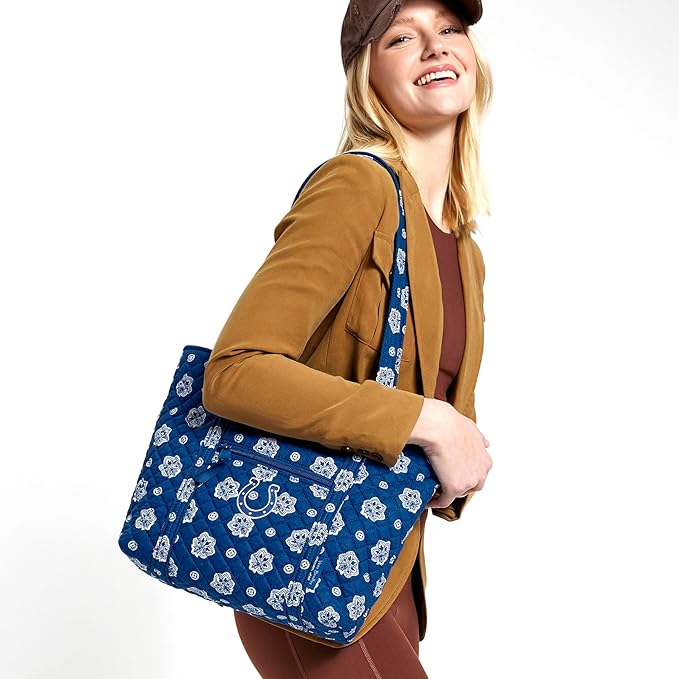 Vera Bradley Women's Cotton NFL Small Vera Tote Bag (Multiple Teams Available)