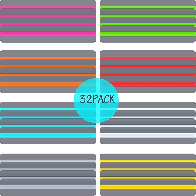 Guided Reading Strips Highlight Strips Colored Overlay Highlight Bookmarks Help with Dyslexia for Crystal Children and Teacher Supply Assistant (18)