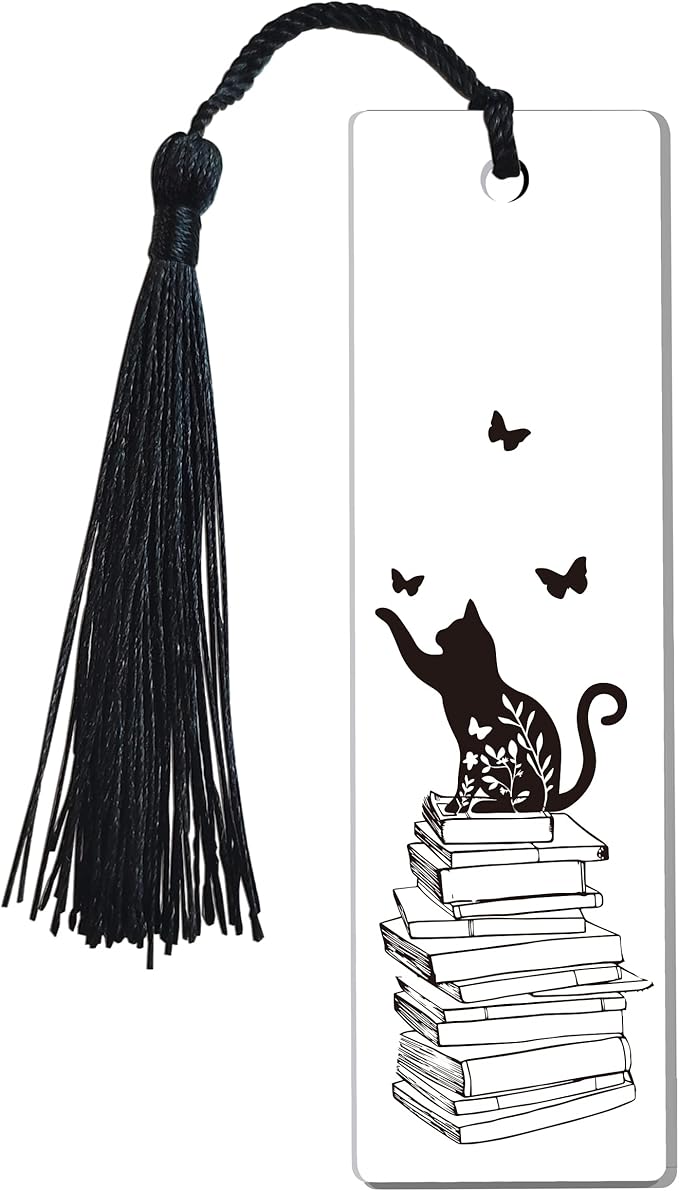Cat Book Markers for Women Inspirational, Funny Bookmarks for Students Teachers School Home Office Supplies, Book Lover Cat Lover Girl Friends Sister Female Gifts