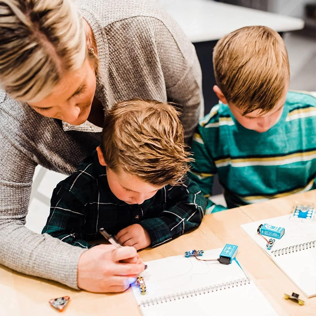 Circuit Scribe Non-Toxic Conductive Ink Pen for Kids Circuit Building Set (2-Pack) | Silver Ink Rollerball Point Pen Kit, Science Experiment, DIY Science Projects (New & Improved Formula)