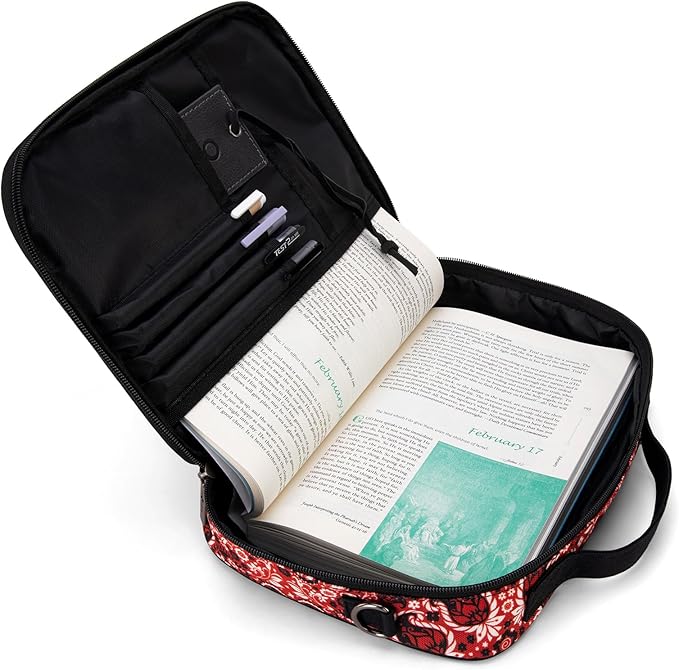 Montana West Bible Book Covers for Women Canves Bible Cases with Zippered Pocket Bible Bags Handheld Crossbody Church Bible Study Supplie