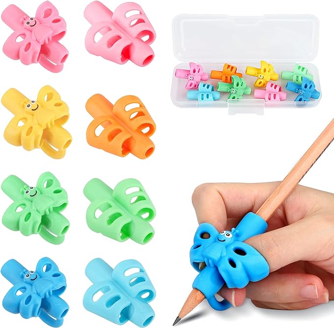 KOABBIT - Pencil Grippers for Kids Handwriting, Pencil Grip for Toddlers 2-4 Years, Pencil Helper for Kids Learning to Write,Pencil Holder Trainer Writing aid Elementary Teaching Tools