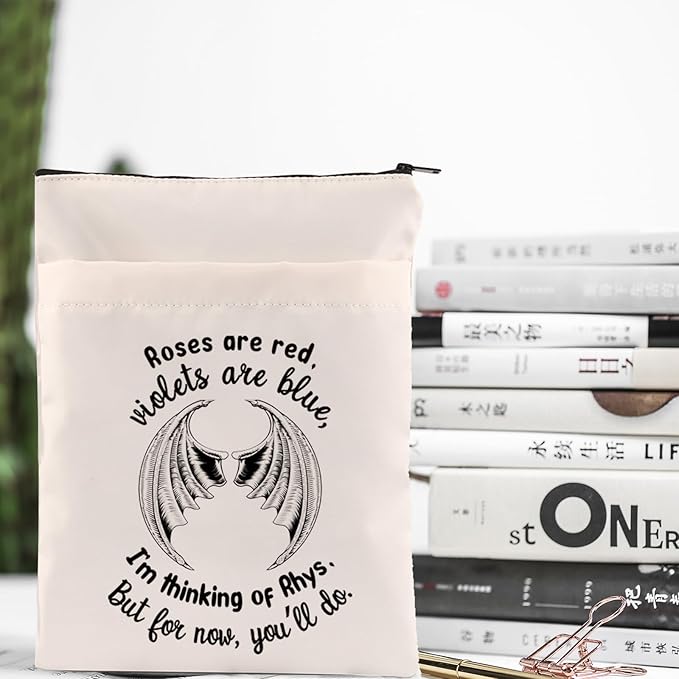 Roses are Red Violets are Blue Books Lover Gift Bat Boys Book Sleeve Book Merch Gift for Fans (Thinking of Rhys-b)