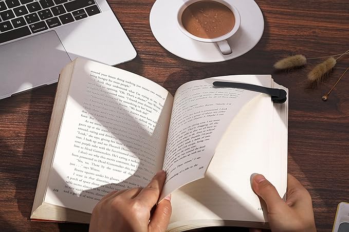 3Pcs Automatic Bookmark, Silicone Smart Book Marks for Reading Women, Men, Kids,Cute Unique Book Markers Bookmark Clip Reading Accessories Gifts for Book Lovers (Dark Grey 3pcs)