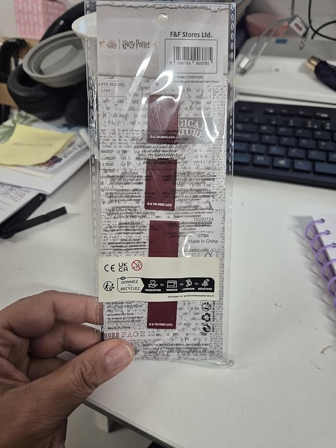 Harry Potter Magnetic Bookmarks Page Clip School University for Kids Teens Women Stocking Stuffers Gifts for Readers Xmas Gifts (Multi 4 Pack)