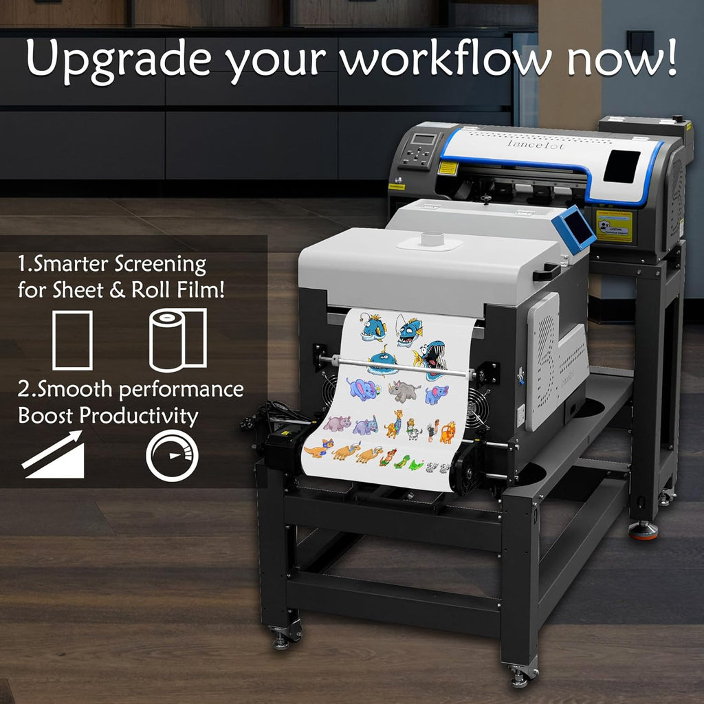Lancelot M1630 Pro DTF Printer Bundle: Ultimate Automatic T-Shirt Printing Station w/Smart Maintenance, Mobile Workstation & Pro-Grade Equipment – Perfect for Startups & Small Businesses
