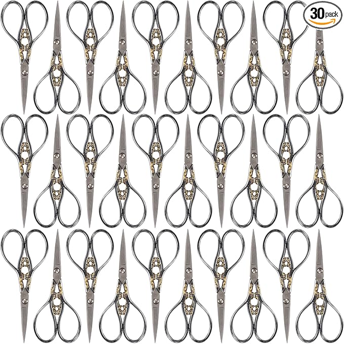 JubileeYarn Scrollwork Embroidery Scissors - Silver - 30 Scissors