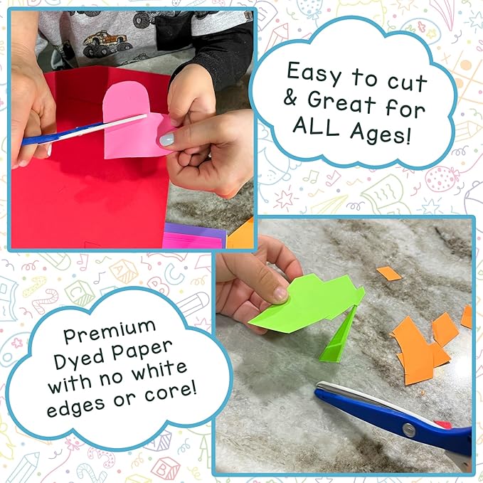 Hygloss Assorted Bright Colored Paper - 24 lb, 89 GSM, Acid-Free, Fade-Resistant, 11x17-Inch Ledger Size Color Copy Paper, 48 Sheets, 12 Colors