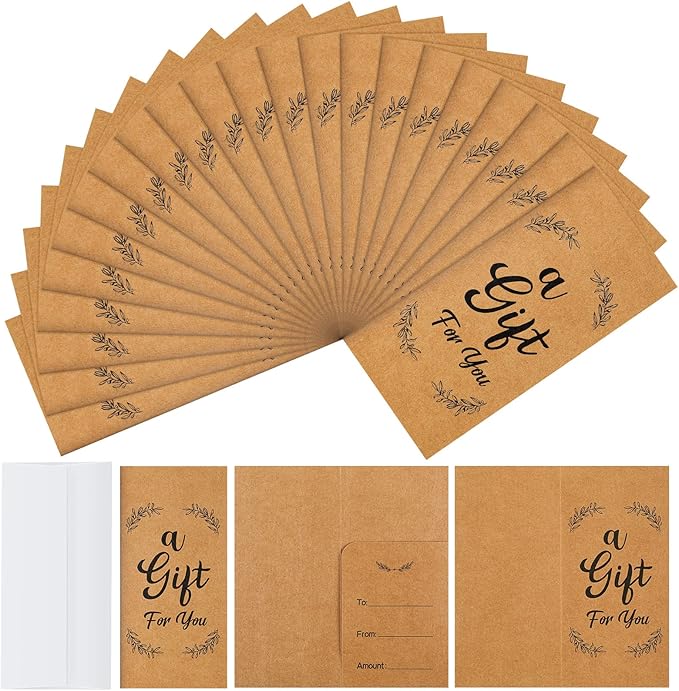 Sabary 200 Pcs Christmas Money Envelopes for Cash Gifts Set 100pcs 3.5 x 7.28 Inches a Gift for You Envelopes 100 White Envelope for Church Wedding Graduations Birthdays Certificate Currency Offering