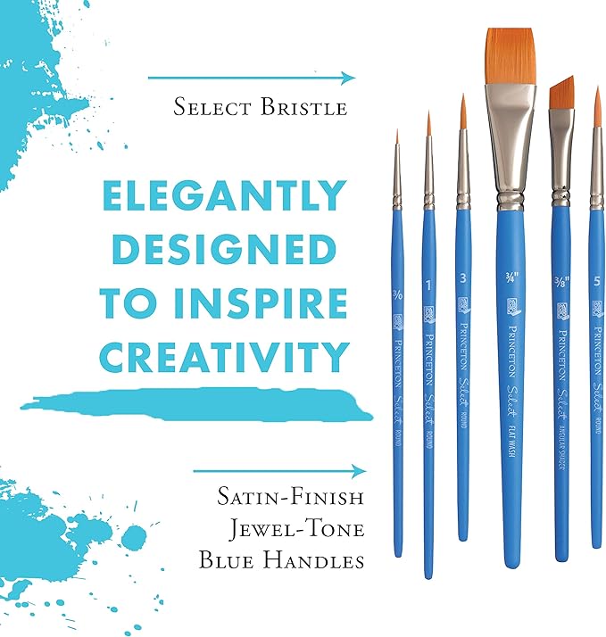 Princeton Select Artiste Paintbrush, Size 3/0, Blue