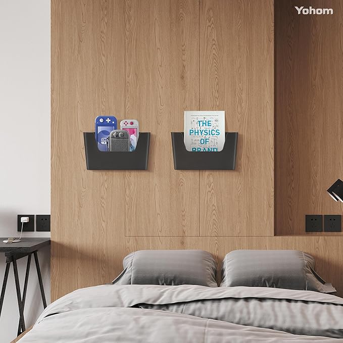 YOHOM No Drilling File Holders (Matte Black 2)