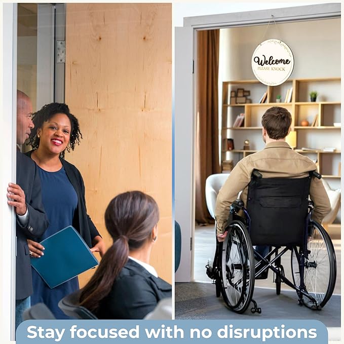 In Session Door Sign For Therapists - Please Do Not Disturb Sign For Office Door, Therapy Session In Progress Door Sign, Welcome Please Knock Sign For Door, Massage Therapy Decor