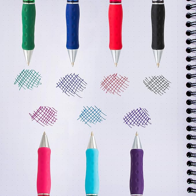 Pentel RSVP Super RT Ballpoint Pen, (1.0mm) Medium Line, Assorted Ink (DPSV), 4-pk - BX480BP4M1