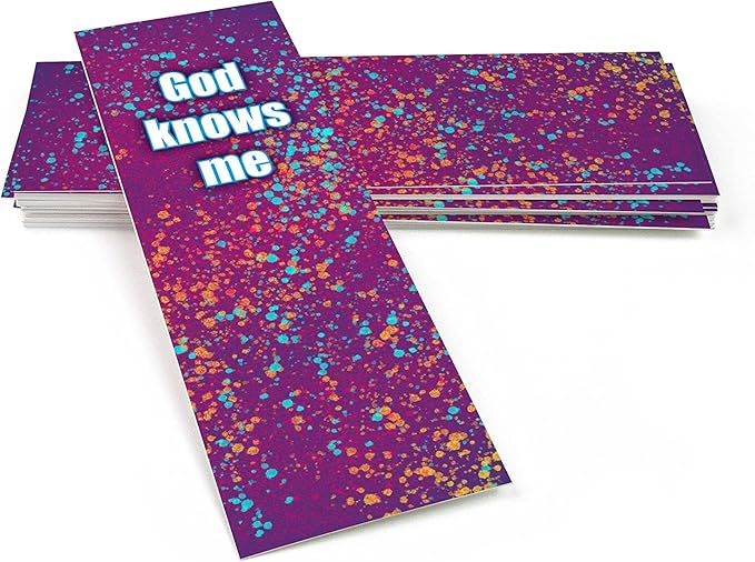 Children and Youth Bookmark, God Knows Me, Psalm 139:1, Pack of 25, Handouts for Classroom, Sunday School, and Bible Study