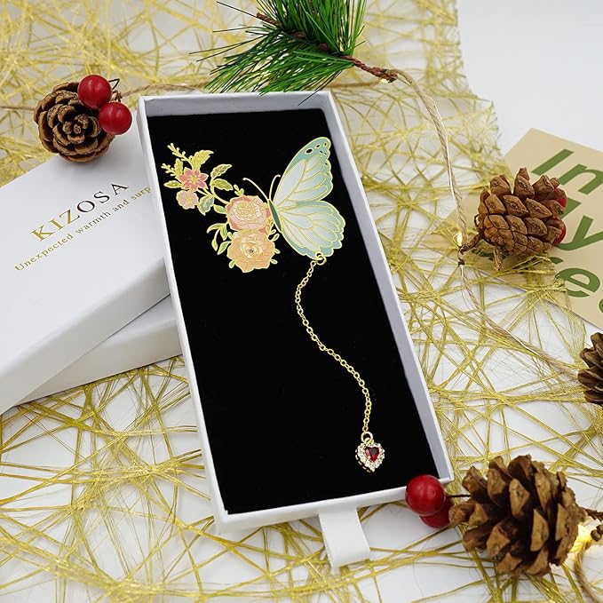 Butterfly Bookmarks for Women,Cute Funny Metal Bookmark,Unique Gifts Book Markers for Women Book Lovers,Teacher Appreciation Gifts,Valentine Mother's Day Christmas New Year Birthday Gift