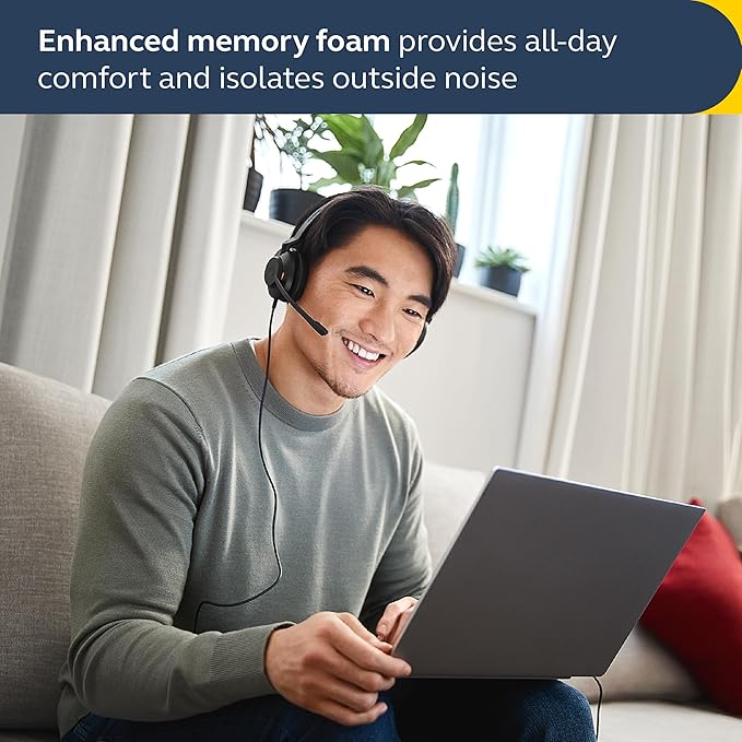 Jabra Evolve2 30 SE Wired Mono Noise-Cancelling Headset - Features 2-Mic Call Technology and USB-A Cable - Works with All Leading Unified Communications Platforms Such as Zoom and Google Meet - Black