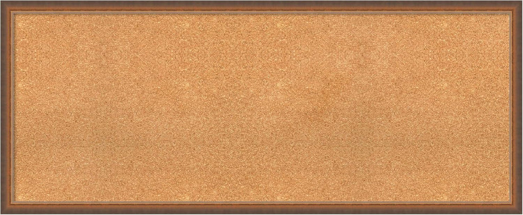 Amanti Art Natural Cork Board for Wall, 22x54 Vision Board with Bronze Frame, Oversize Corkboard Office Decor for Home Organization, Modern Corkboard Pinboard to Display Items for Home Organization