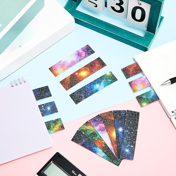 36 Pieces Anxiety Sensory Stickers Cute Fidget Textured Strips Toys Anti Stress Tactile Rough Sensory Calm Textured Strips Adhesives Anxiety Relief for Adults Teens Desk Classroom (Starry Sky Style)