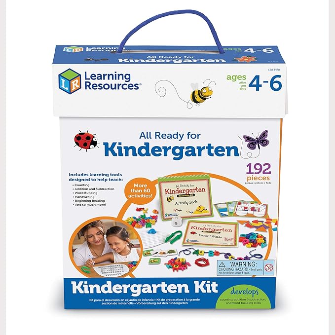 Learning Resources All Ready for Kindergarten Readiness Kit for Kids Ages 4+ Learning Activities for Kids, Kindergartner Prep Materials, Homeschool Supplies