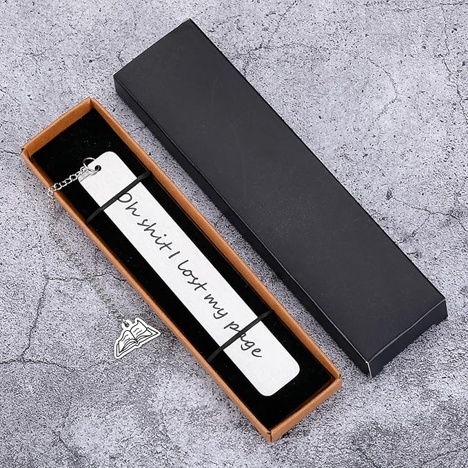 Funny Bookmark Book Lover Gift for Women Men Friend Metal Book Markers Reading Gift for Book Club Bookworm Bookish Reader Fathers Day Birthday Christmas Gifts Teen Boy Girl Graduation Gift for Her Him