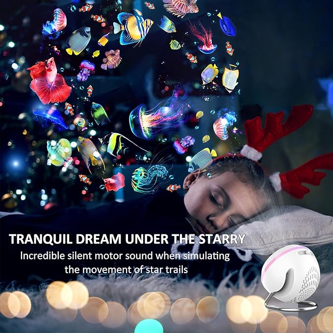 Star Projector,Galaxy Projector for Bedroom,HD Image Large Projection Area LED Lights with 4K Replaceable 13 Galaxy Discs,Timer,Meteor & Lighting Effects,Sky Light for Kids Adults Party Home Decor