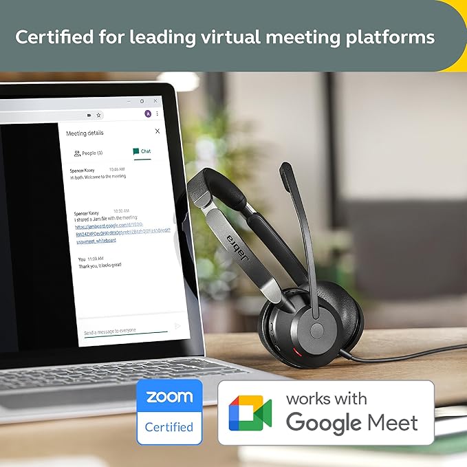 Jabra Evolve2 30 SE Wired Mono Noise-Cancelling Headset - Features 2-Mic Call Technology and USB-C Cable - Works with All Leading Unified Communications Platforms Such as Zoom and Google Meet - Black