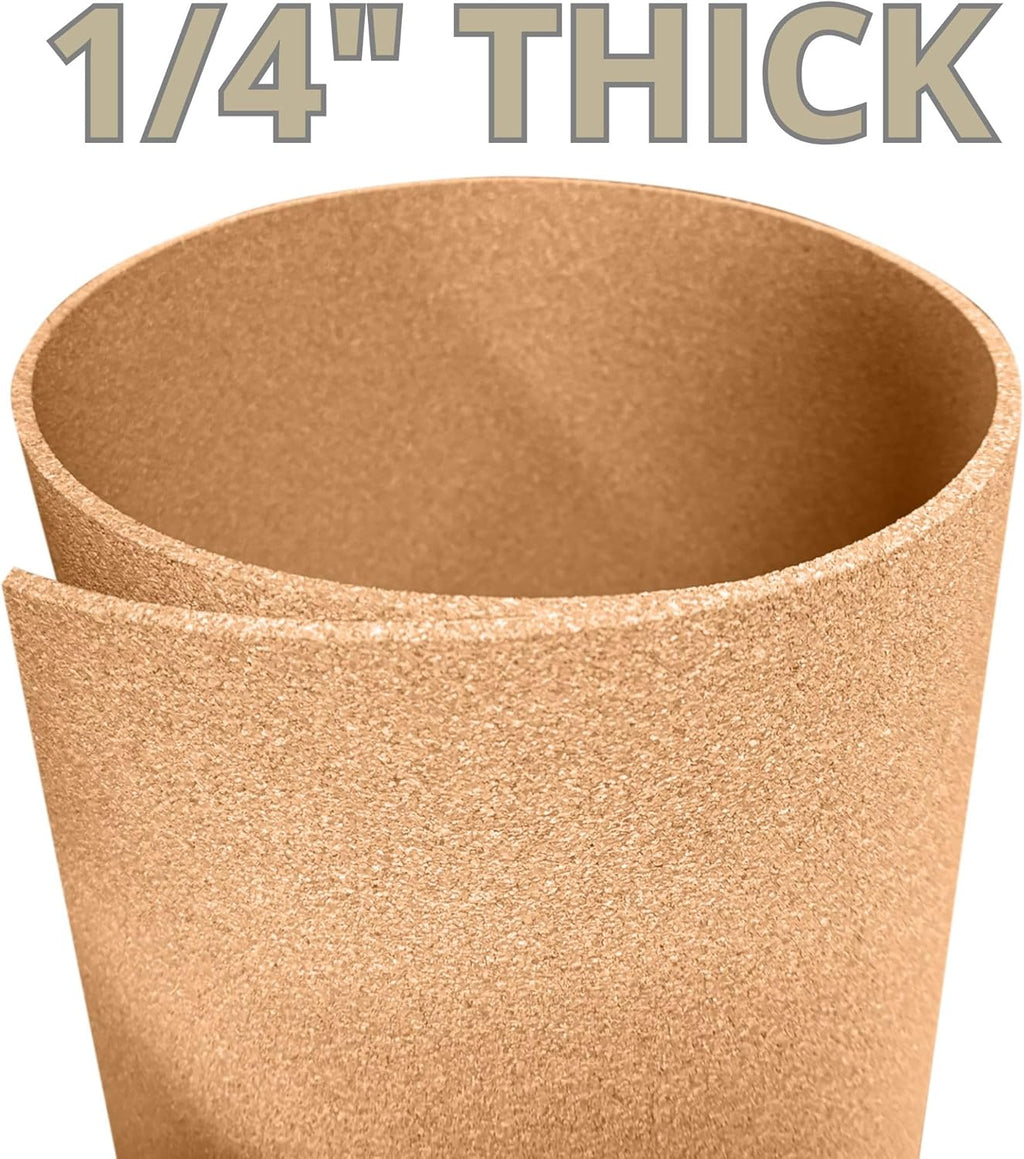 Manton Cork Premium Cork Roll - 4' x 12' x 1/4", 100% Natural Facing Grade Material for Bulletin Boards, Decorative Photo and Message Push Pin Displays - Perfect for Home, School, and Office