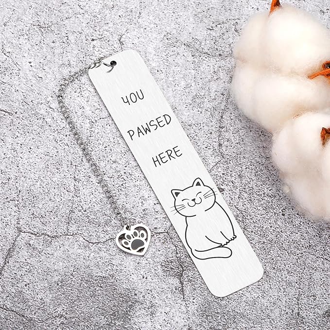 Cat Bookmark Gifts for Women Men Funny Bookmark for Reading Women Cute Book Lovers Gifts Cat Lover Gifts for Women Girls Christmas Stocking Stuffers for Women Men Readers Birthday Valentines Day Gift
