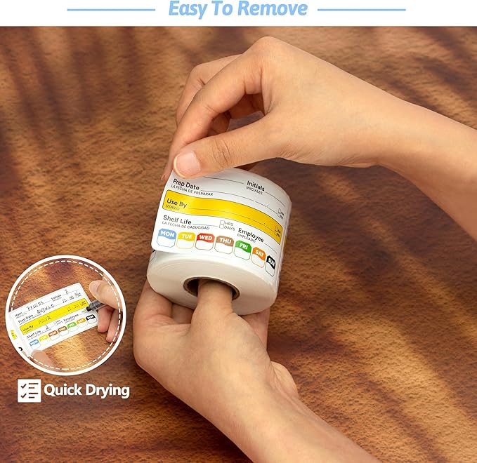 Restaurant Quality Shelf Life Food Rotation Labels, 2” x 3” Self-Adhesive Removable Freezer Food Labels Stickers, Perfect for Reusable Containers, Food Date Sticker (Large, Count, 2)