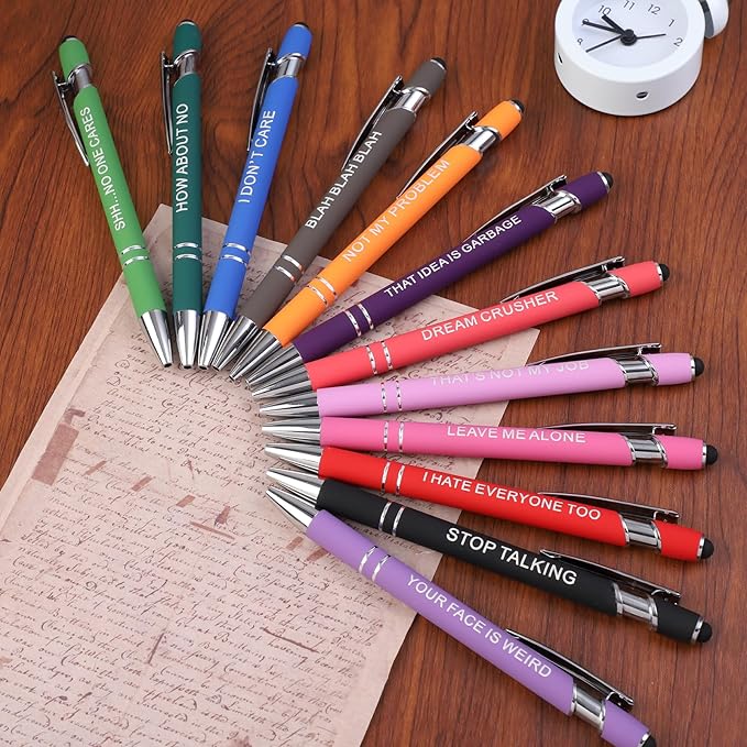 48 Pcs Ballpoint Pens,Fine Point Smooth Writing Pens,Kawaii Pens For Writing Journaling Taking Notes School Office Home. (Mixed color 48Pcs)
