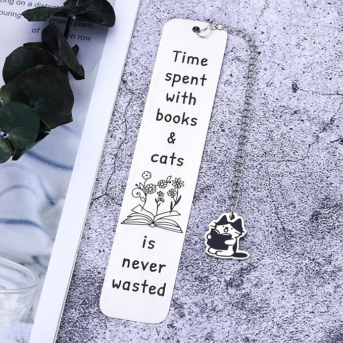 Stocking Stuffers for Women Men Teens Boys Girls Christmas Cat Bookmarks for Women Men, Cat Gifts for Cat Lovers, Cute Bookmarks for Book Lovers, Funny Bookmarks Gift for Readers, Bookish Book Club