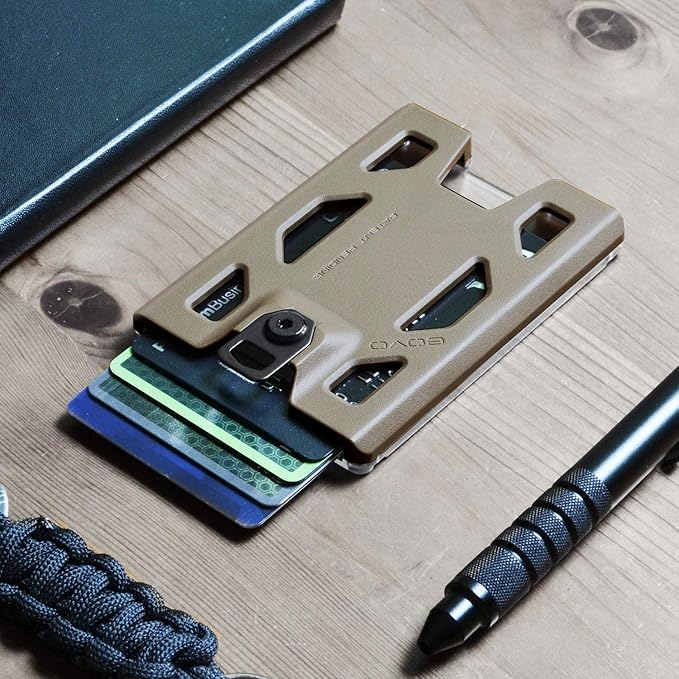 GOVO T4 Badge Holder No-Clip Version - Durable Polycarbonate ID Card Holder Holds 1 to 4 Cards