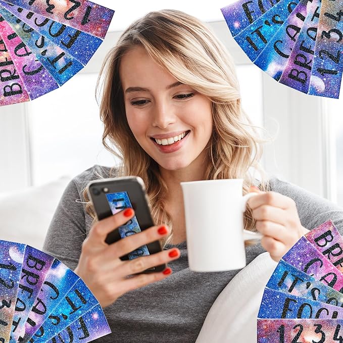 Laumoi 50 Pcs Anxiety Sensory Stickers Textured Calming Strips Tactile Rough Sensory Calm Stickers Adhesive Textured Tape Fidget Pack Anti Stress Strips for Adults(Starry Sky Style)