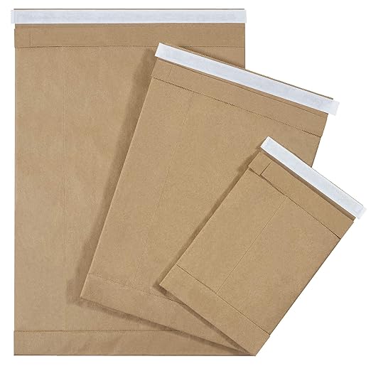 Aviditi Kraft Self-Seal Padded Mailers, #4, 9 1/2" x 14 1/2", Kraft Brown, Peel and Seal Closure, Fiber Cushioned Envelopes for Protecting Items During Shipping and Mailing, Case of 25