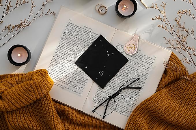 ABTOLS Magnetic Leather Initial Bookmarks, Vintage Initial ID Identification Book Marker Clip Gift Pink Capital Letter Book Markers for Book Lover Avid Readers (X)