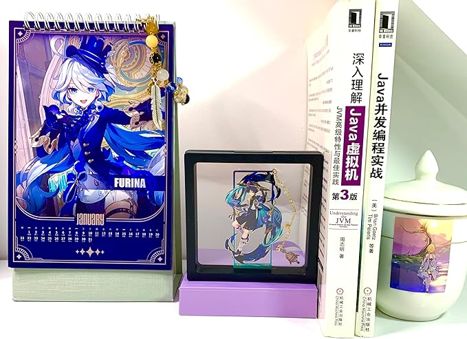 Genshin Impact Wanderer Metal Bookmark - Anime Figure Merch with 3D Display Box - Birthday Gifts for Fans Friends Gamer Book Lovers - Zllada