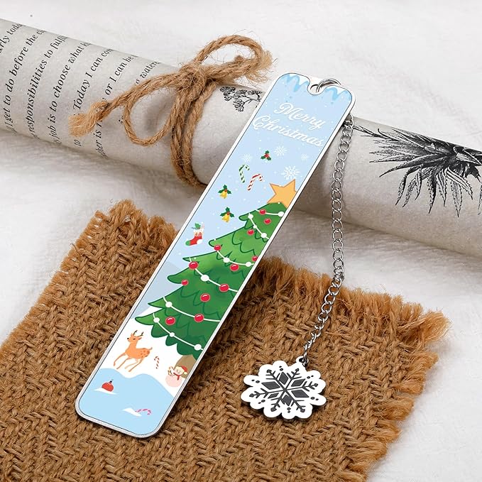 Stocking Stuffers for Kids, Christmas Bookmarks for Girls Boys, Book Lovers Gifts for Kids, Book Marks for Reading Kids, White Elephant Gifts, Secret Santa Gifts, Reading Accessories, Book Accessories
