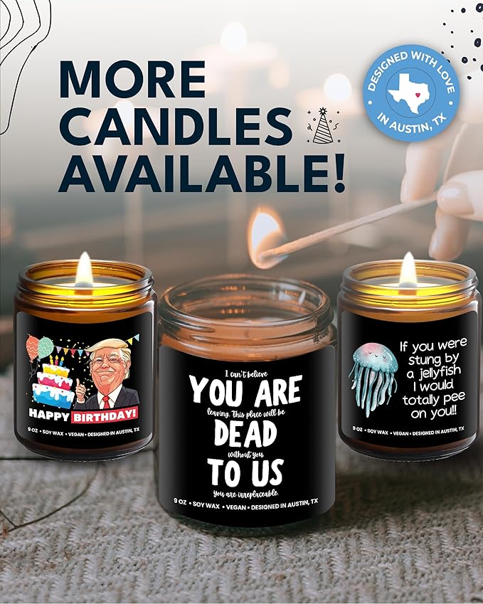 Funny Farewell Candle, Going Away Gifts For Friends & Family, Coworker Leaving Gifts For Women & Men, Going Away Gift For Coworker, Farewell Gifts For Coworkers Women Goodbye Gifts For Coworkers Women