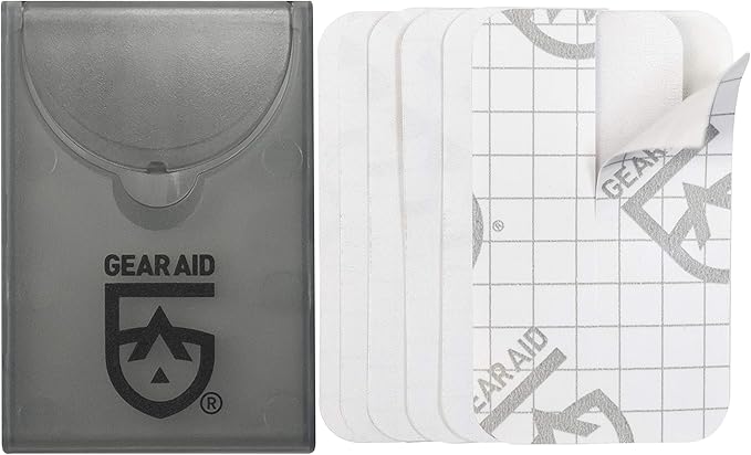GEAR AID Tenacious Tape Mini Patches with Peel-and-Stick Adhesive Repairs Holes and Tears in Winter Gear, Down Puffer Jackets, Sleeping Bags, Tents and Rain Gear