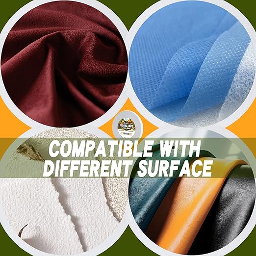 Fabric Tape - Sticky Double-Sided Tape Strong Adhesive Cloth Tape Press-on Tape, No Sewing or Ironing, Gluing, Alterations and Hemming Tape - 1/4inch Wide 180FT Long