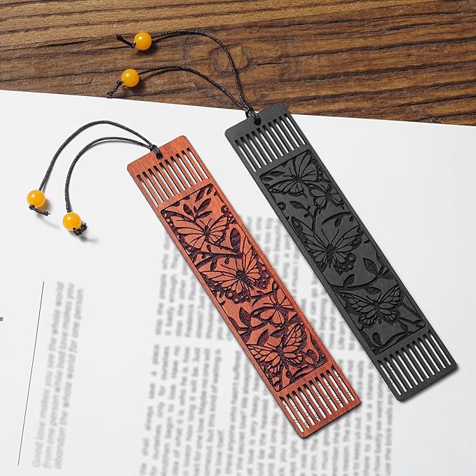 Butterfly Bookmark,Bookmarks Aesthetic Wooden Book Markers for Women, Butterfly Gifts for Women Book Lover Gifts for Women (Hollow Butterfly)