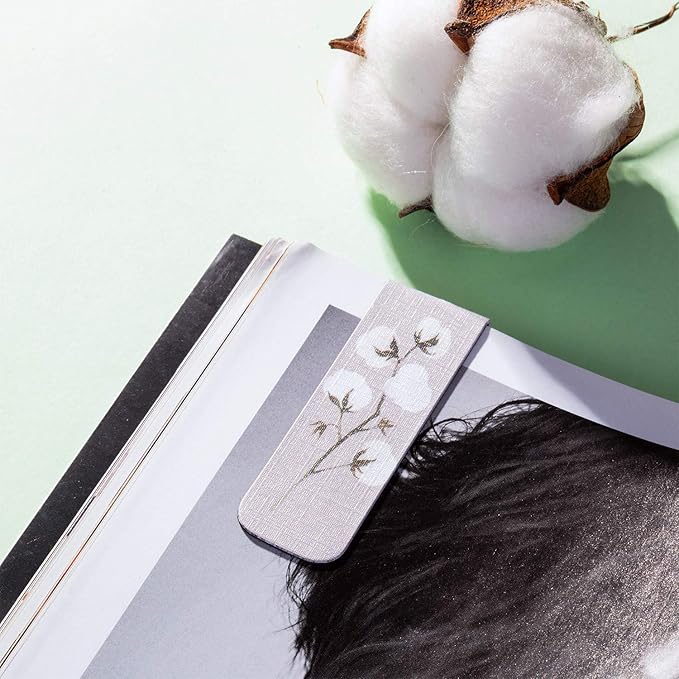 Chinco 10 Pieces Magnetic Bookmarks Magnet Page Markers Assorted Book Markers Set for Students Reading Gifts for Christmas(Sweet Flower)