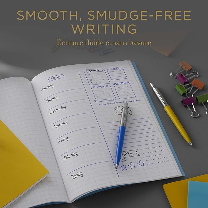 Parker Refill for Parker Retractable Gel Ink Roller Ball Pens, Medium Conical Tip, Blue Ink, 2/Pack