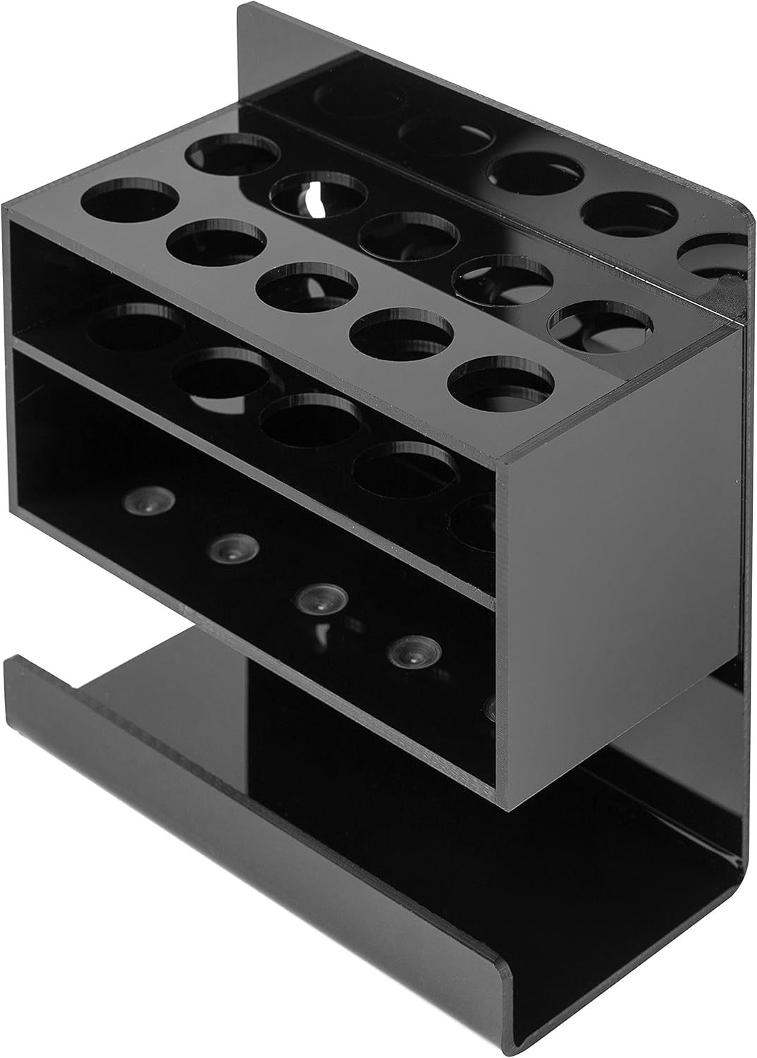 MyGift Dry Erase Marker Holder 10 Slots Whiteboard Marker Holder for Wall Dry Erase Eraser Holder Wall Mount Black